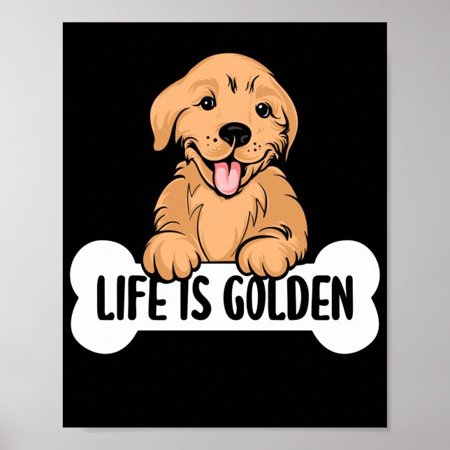Golden Labrador Life Is Golden  Mom Dad Poster (Front)