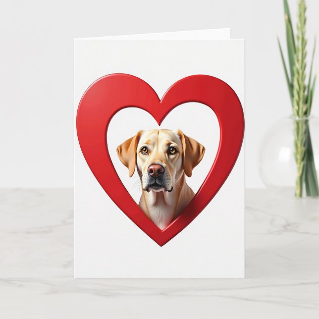 Golden Labrador Love Card (Front)