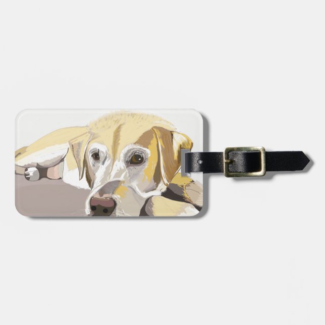 Golden Labrador Luggage Tag (Front Horizontal)