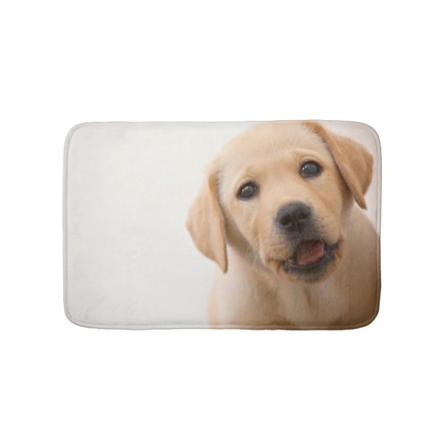 Golden Labrador Puppy Bathroom Mat (Front)
