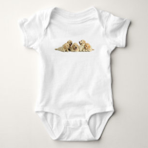 Golden Labrador Puppy Pile Baby Bodysuit