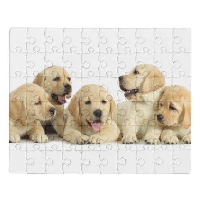 Golden Labrador Puppy Pile Jigsaw Puzzle (Puzzle Horizontal)
