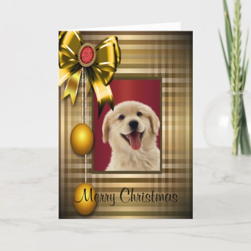 Golden Labrador Retiever Christmas Holiday Card