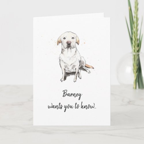 Golden Labrador retriever customized Mothers day Card