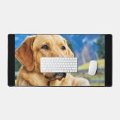 Golden Labrador Retriever Desk Mat (Keyboard & Mouse)