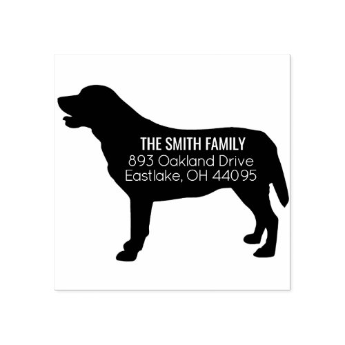 Golden Labrador Retriever Dog Address Stamp