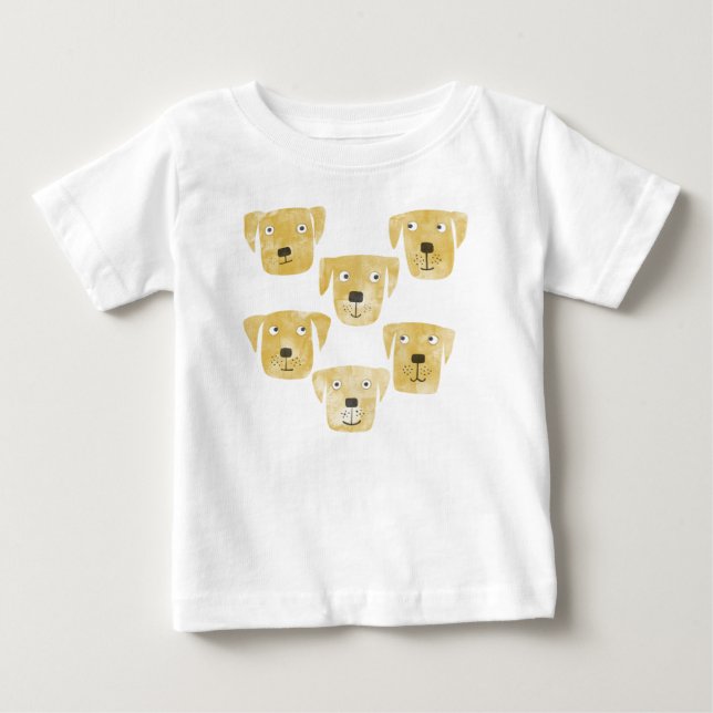 Golden Labrador Retriever Dog Baby T-Shirt (Front)