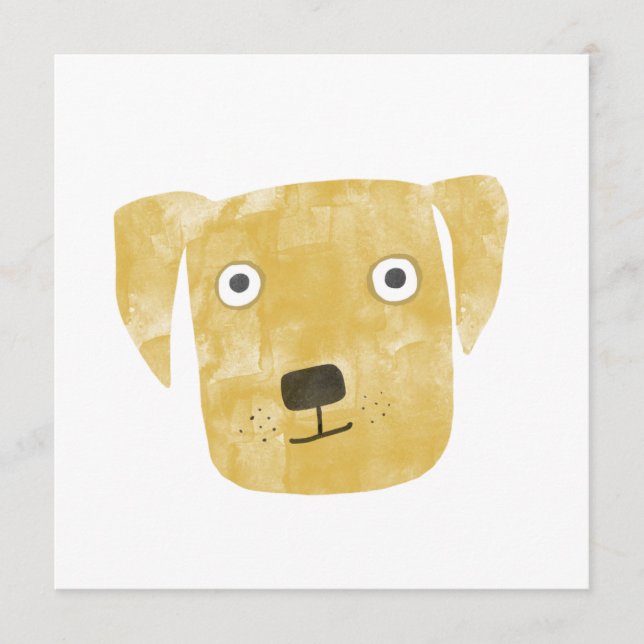 Golden Labrador Retriever Dog Birthday Card (Front)