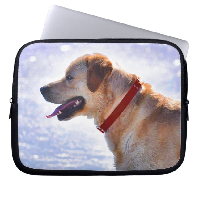 Golden Labrador Retriever Dog-lover Gift Laptop Sleeve (Front)