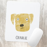 Golden Labrador Retriever Dog Mouse Pad<br><div class="desc">A funny Golden Labrador Retriever dog to make you smile.
Change or remove the name to customize.</div>