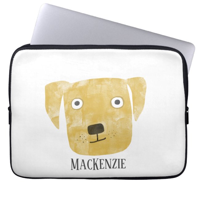 Golden Labrador Retriever Dog Name  Laptop Sleeve (Front)