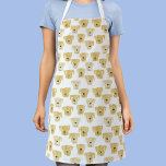 Golden Labrador Retriever Dog Pattern Apron<br><div class="desc">Watercolor painting of cute Golden or Yellow Labrador Retriever dogs,  perfect for pet lovers,  dog walkers,  dog groomers and veterinarians.</div>