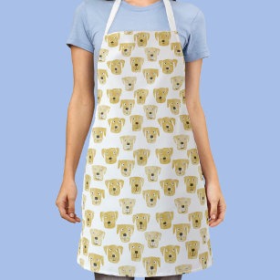 Golden Labrador Retriever Dog Pattern Apron