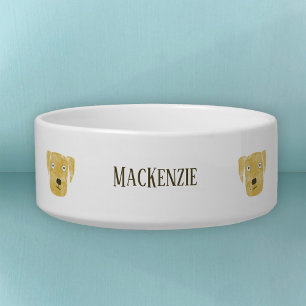 Golden Labrador Retriever Dog Personalized Bowl