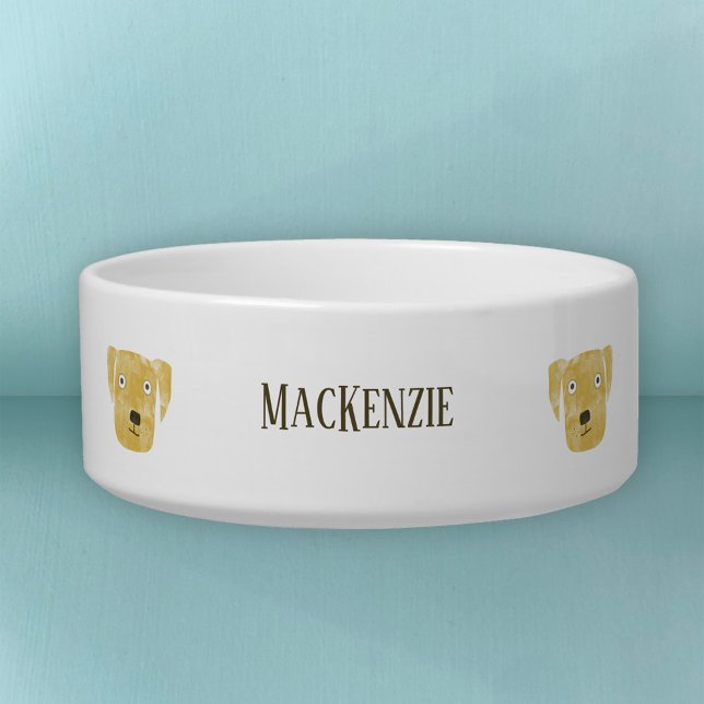 Golden Labrador Retriever Dog Personalized Bowl (Creator Uploaded)