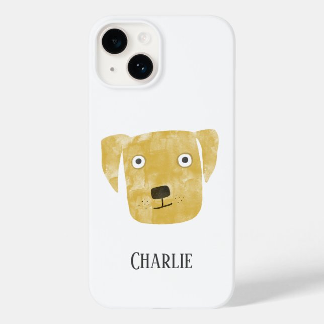 Golden Labrador Retriever Dog Personalized Case-Mate iPhone Case (Back)