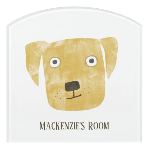 Golden Labrador Retriever Dog Personalized Door Sign