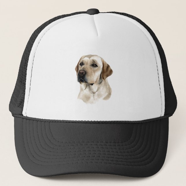 Golden Labrador Retriever Dog Pet Animal Custom  Trucker Hat (Front)