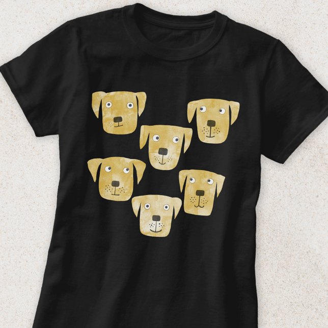 Golden Labrador Retriever Dog T-Shirt (Fun Golden Labrador Retriever dog art t-shirt for animal lovers, dog walkers and pet people)