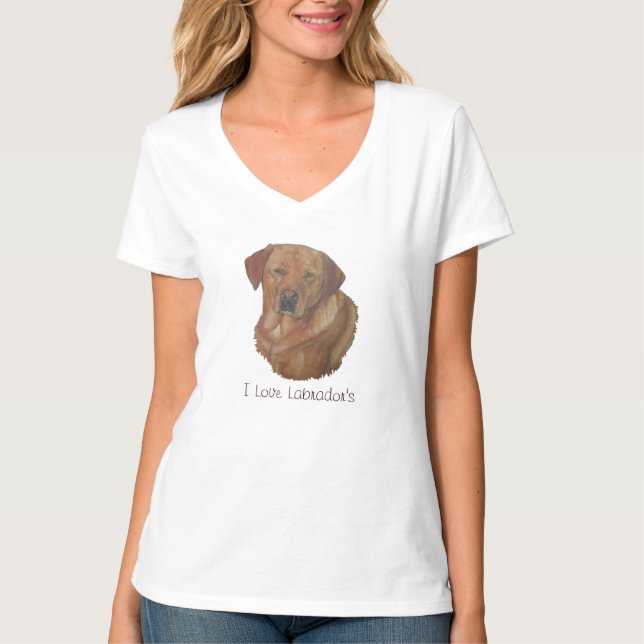 golden labrador retriever dog T-Shirt (Front)