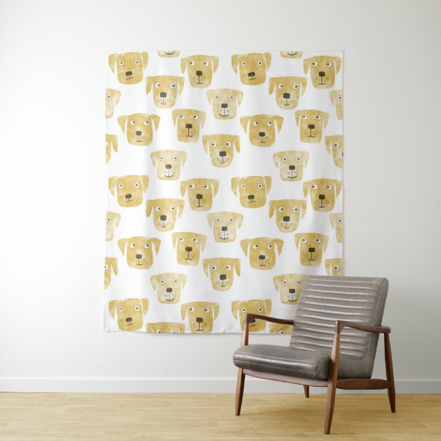 Golden Labrador Retriever Dog Tapestry (In Situ)