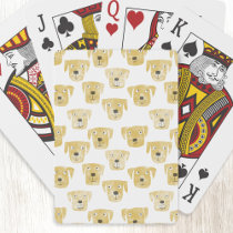 Golden Labrador Retriever Dog Watercolor Poker Cards