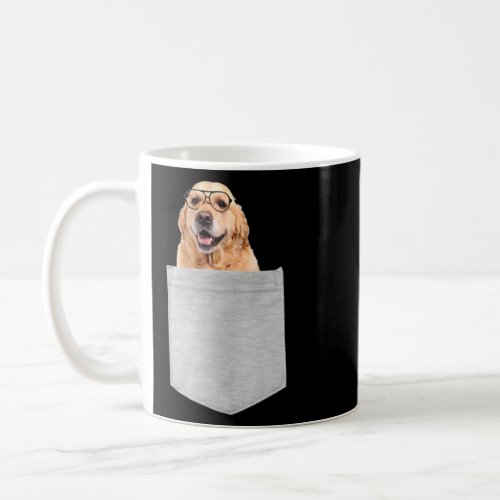 Golden Labrador Retriever Dog With Glasses  Coffee Mug