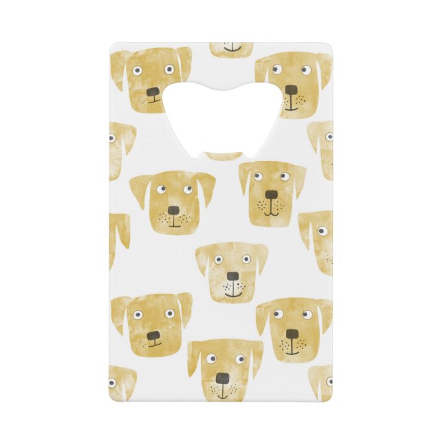Golden Labrador Retriever Dogs Credit Card Bottle Opener (Front)