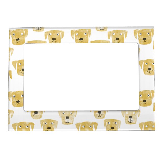 Golden Labrador Retriever Dogs Magnetic Frame (Front)