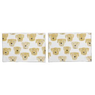 Golden Labrador Retriever Dogs Pillow Case
