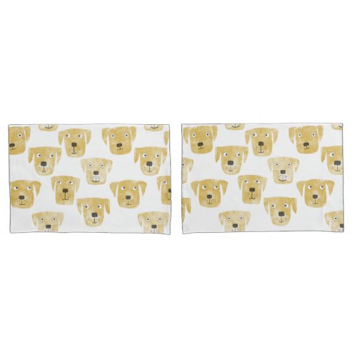 Golden Labrador Retriever Dogs Pillow Case
