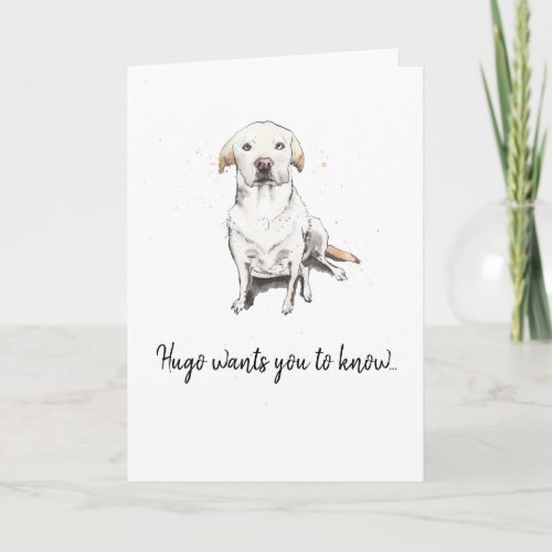 Golden Labrador retriever personalized Fathers day Card