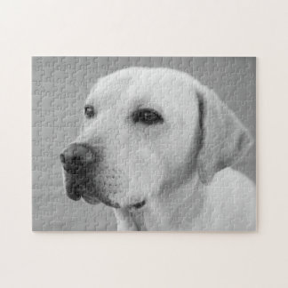 Golden Labrador Retriever Photograph | BW Jigsaw Puzzle