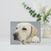 Golden Labrador Retriever Photograph Father's Day Postcard (Standing Front)
