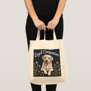 Golden Labrador Retriever Quilt Design – Playful Tote Bag