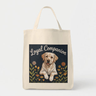 Golden Labrador Retriever Quilt Design – Playful Tote Bag