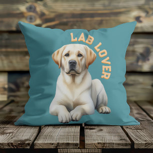 Golden Labrador Retriever Throw Pillow
