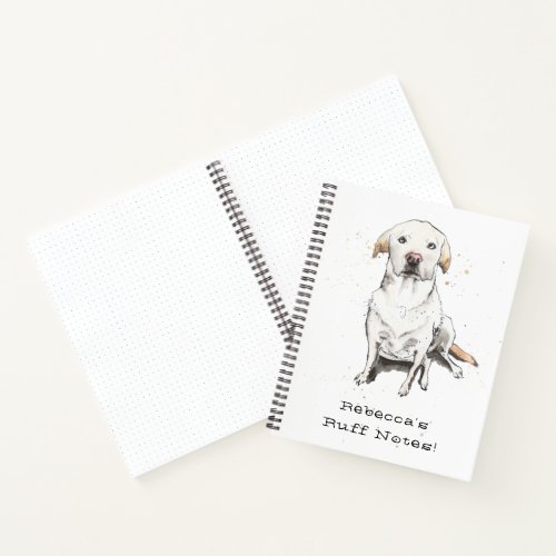 Golden Labrador Retriever Watercolor Art funny Notebook