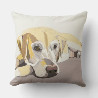 Golden Labrador Throw Pillow
