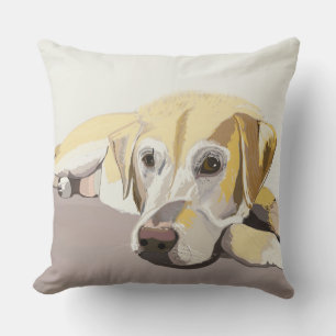 Golden Labrador Throw Pillow