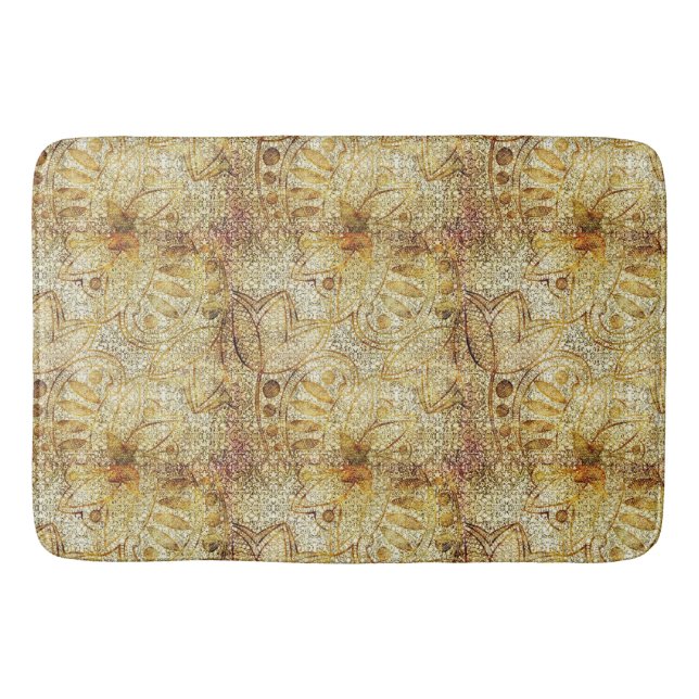 Golden Lace Bathroom Mat (Front)