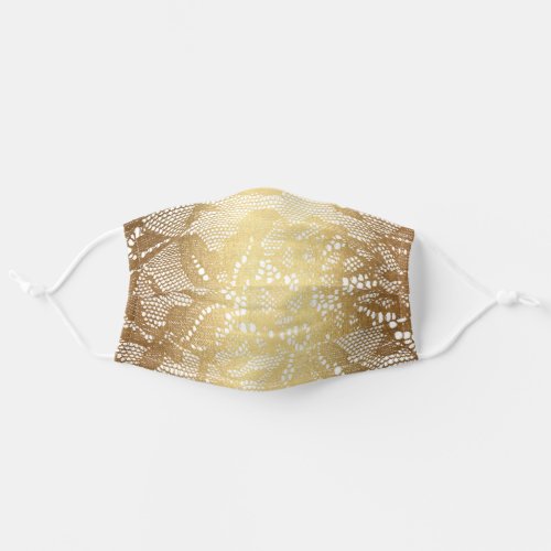 Golden Lace Royal Covid_19 Cloth Elegant Adult Cloth Face Mask