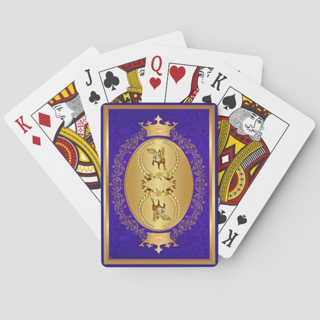 Golden Lamassu 2 Classic Playing Cards (Back)