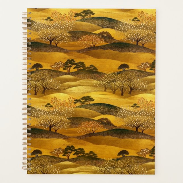 Golden Landscape Chiyogami Planner (Front)