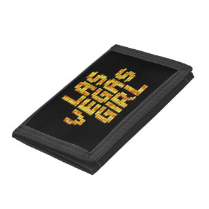 Golden Las Vegas Girl Tri-fold Wallet