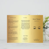 Golden Lashes & Brow Beauty Salon Trifold Bruchure (Standing Front)