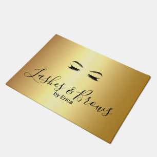 Golden Lashes & Brows Beauty Salon Doormat