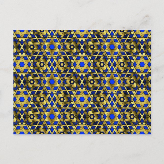 Golden Lattice 6-6 Sm Any Color Postcard (Front)