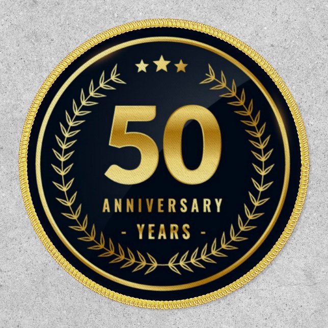  Golden Laurel 50-Year Anniversary Emblem Patch (Front)