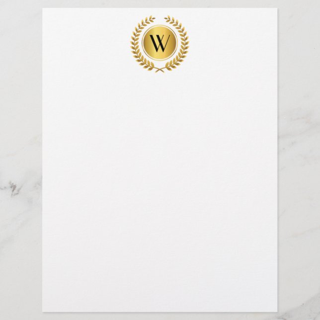 Golden Laurel Wreath Monogram (Front)
